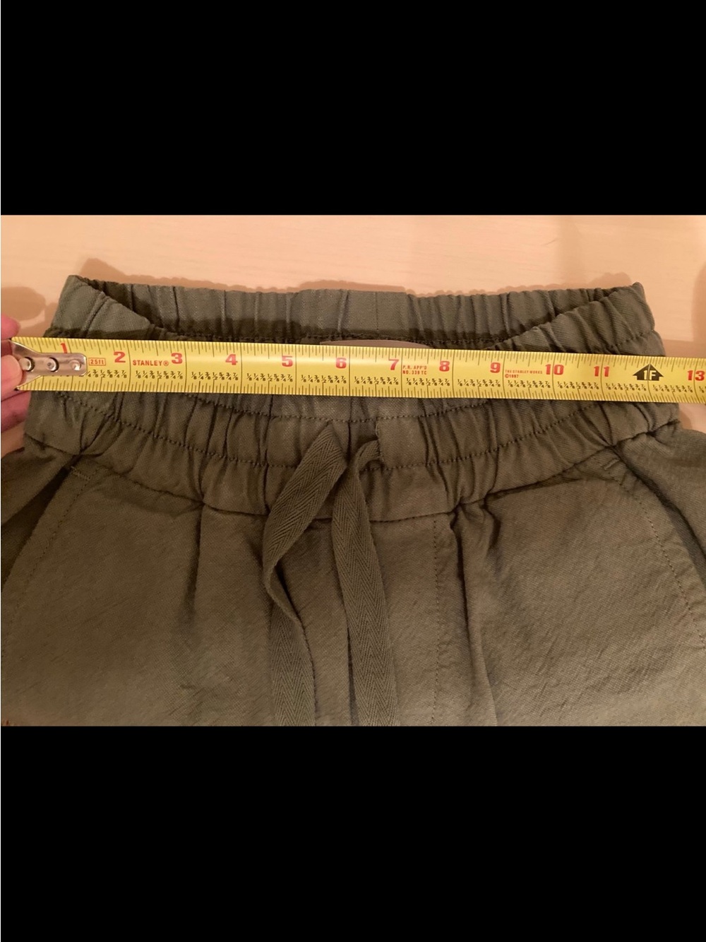 Everlane Women's High raise Organic Cotton Army Green Pants - Picture 6 of 6